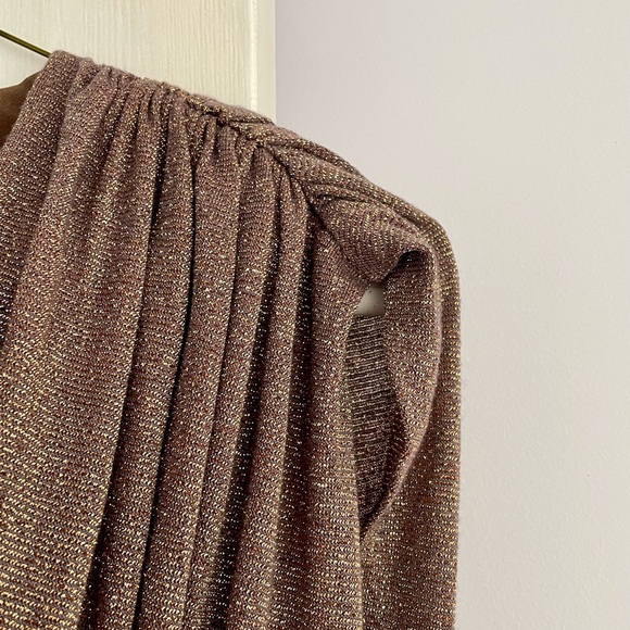 Vintage Halston heritage gold lame dress. US size 2. pristine - Picture 13 of 15